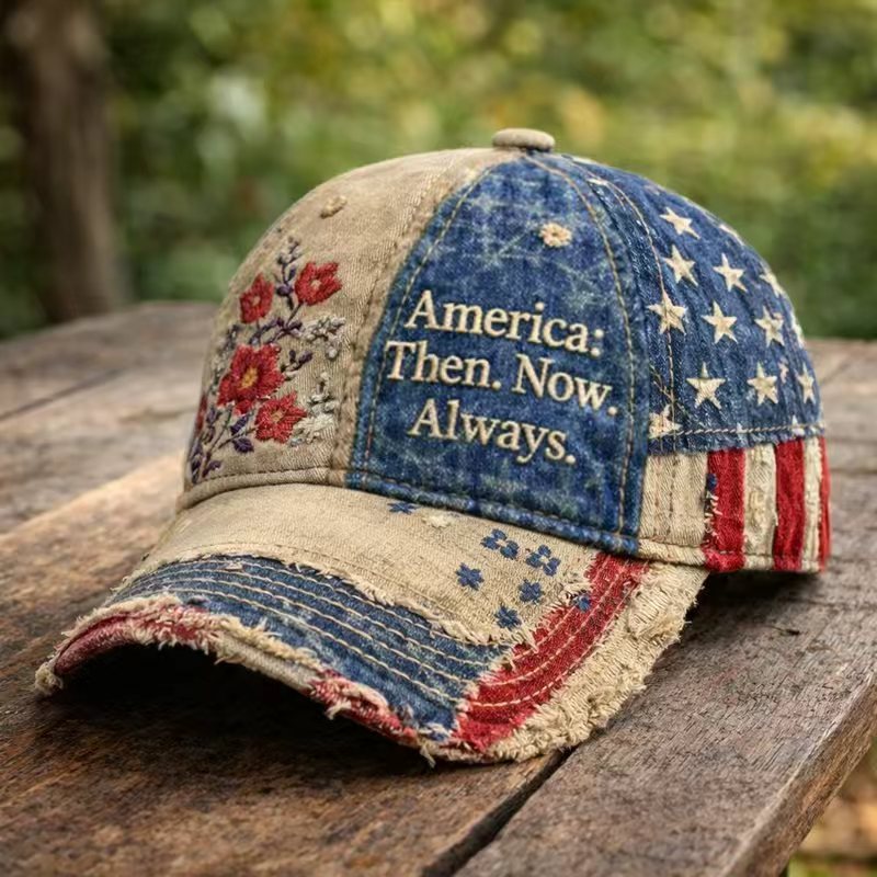 🏆Hand-Embroidered Artisan Cap💖US 250th Anniversary Casual Hat-America250