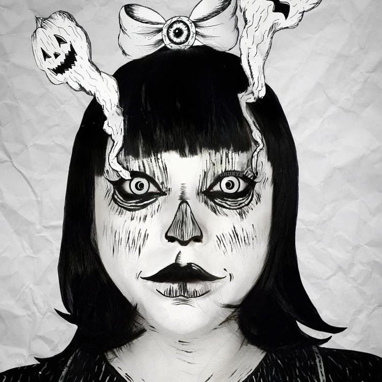 Uniieye White Manson Prescription Cosplay Colored Contact Lenses-UNIIEYE