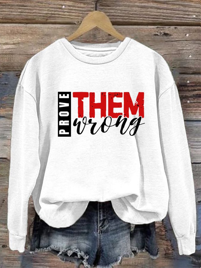 Women'S Casual Letter Print Long-Sleeved Sweatshirt-America250