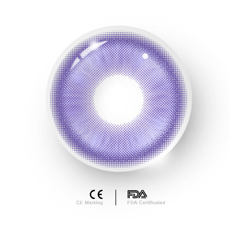 Uniieye Magic Coral Blue Violet Prescription Colored Contact Lenses