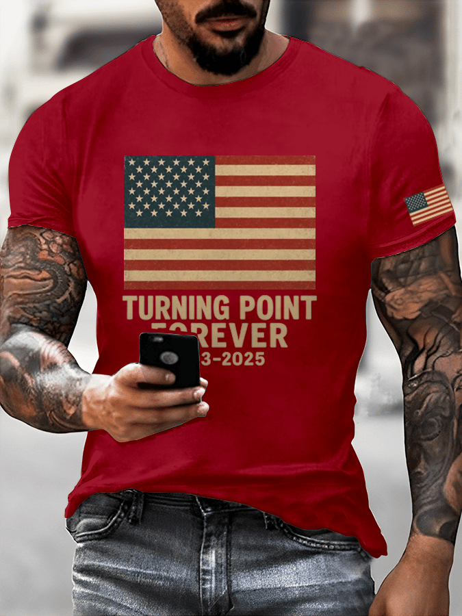 Men's Hot Events Print T-Shirt-America250