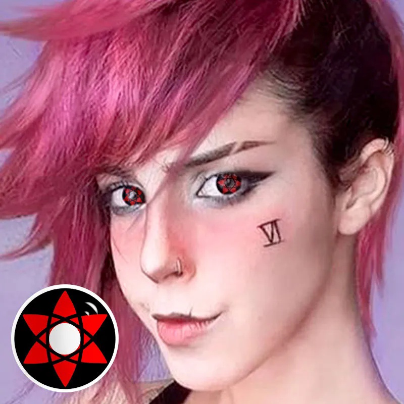 Uniieye Sasuke Mangekyou Sharingan Narut Cosplay Colored Contact Lenses