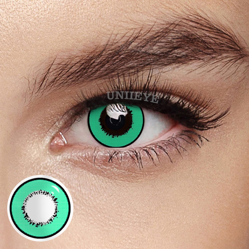 Uniieye Elements Green Prescription Cosplay Colored Contact Lenses-UNIIEYE