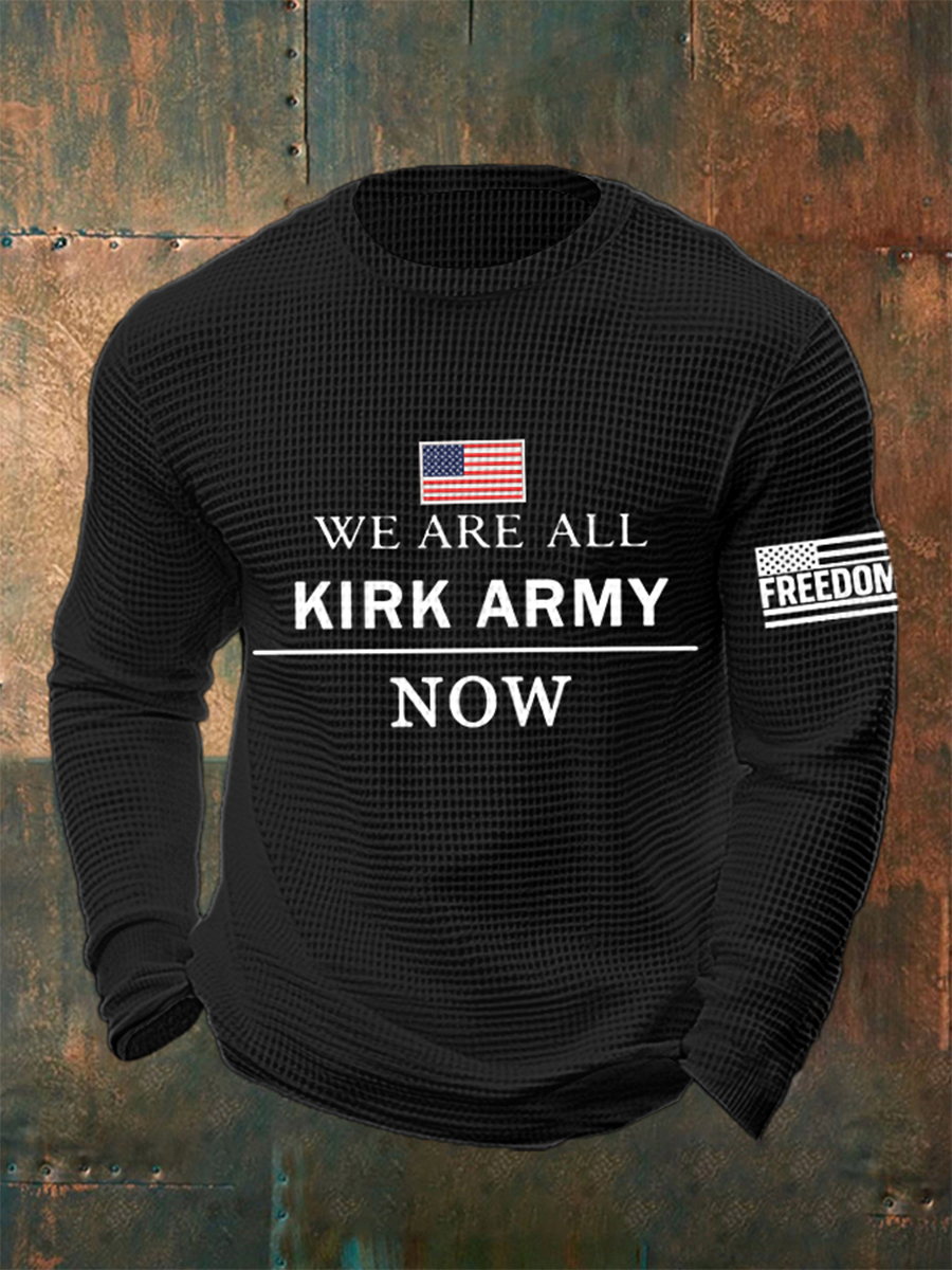 Men's We Are All C.K Army Now! R.I.P C.K Waffle Top-America250