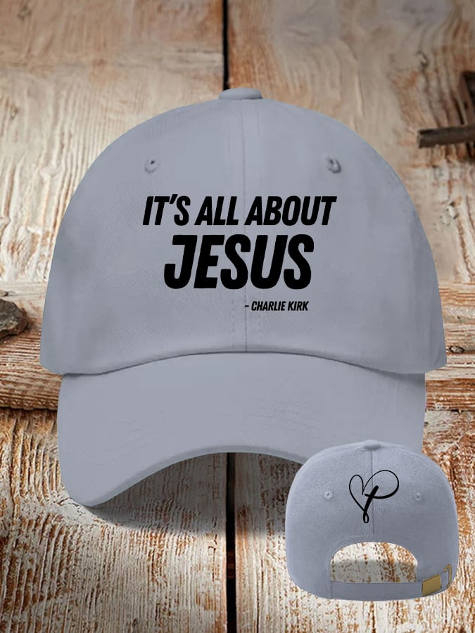 Retro It's All About Jesus Print Baseball Cap-America250