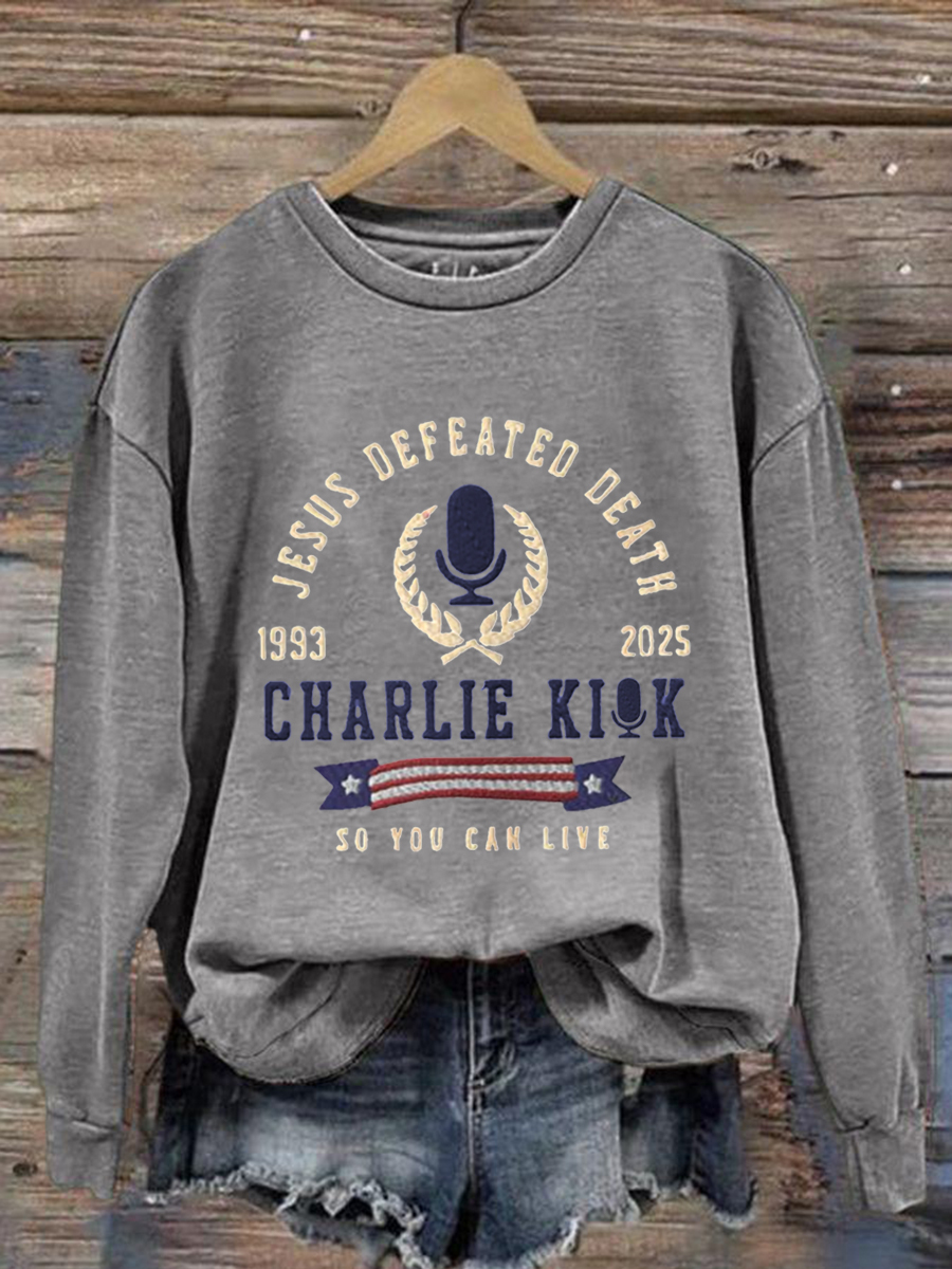 Women's Jesus Defeated Death So You Can Live R.I.P C.K Sweatshirt-America250