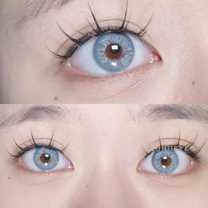 Uniieye Unspoken Mirage Blue Prescription Colored Contact Lenses