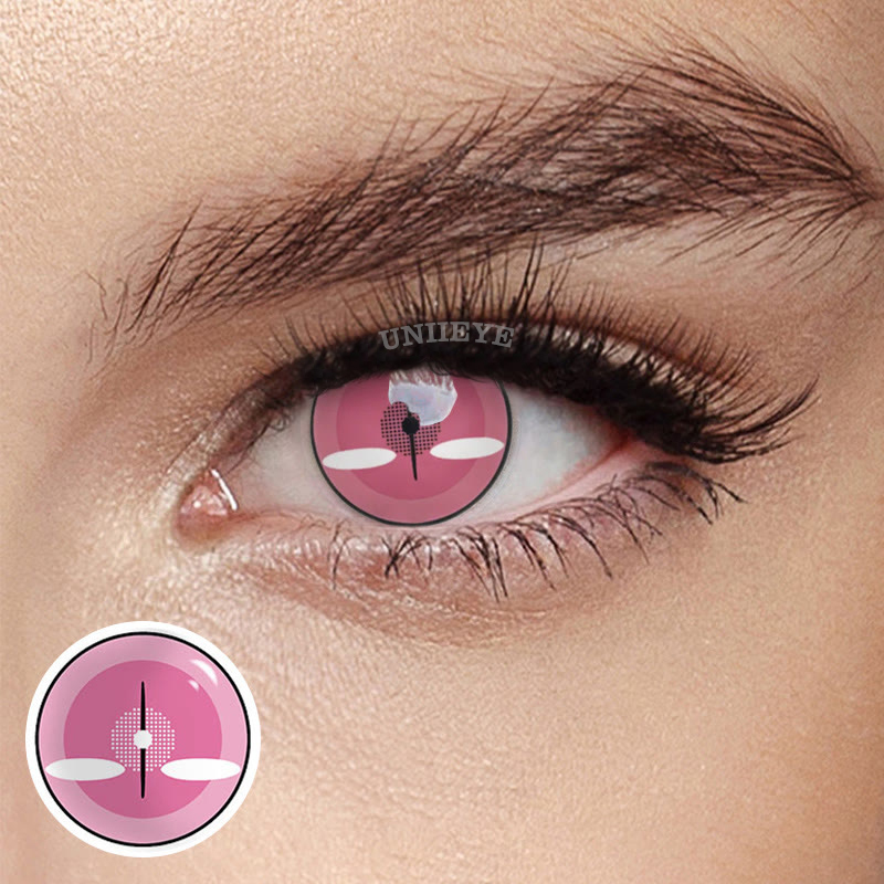 Uniieye Blind Nezuko Demon Prescription Cosplay Colored Contact Lenses-UNIIEYE