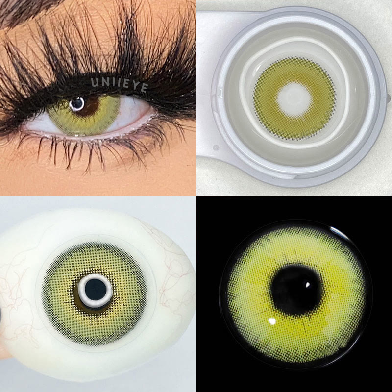 Uniieye Siren Green Prescription Men Colored Contact Lenses