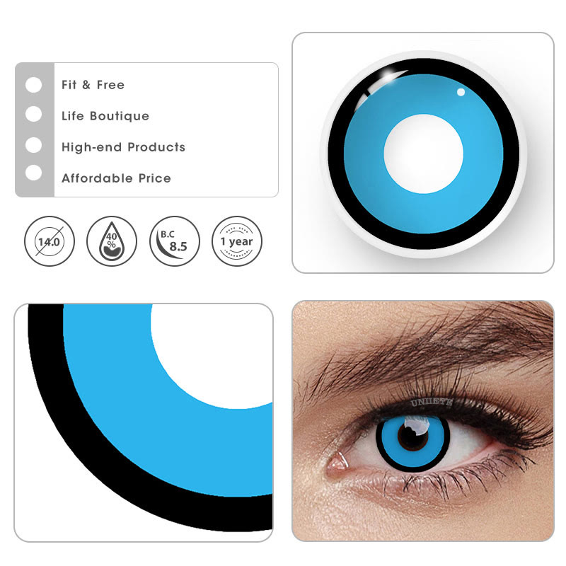 Uniieye Block Blue Prescription Cosplay Colored Contact Lenses-UNIIEYE