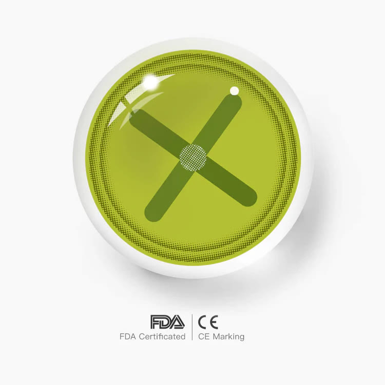 Uniieye Blind Button Eye Green Cosplay Colored Contact Lenses-UNIIEYE