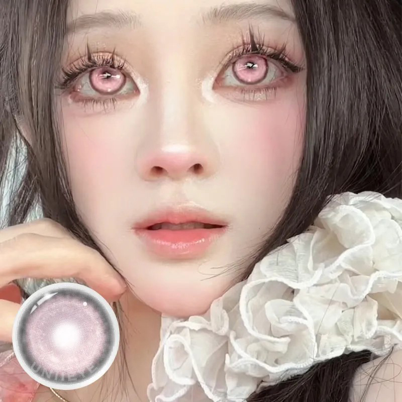 Uniieye Cyber Pink Prescription Cosplay Colored Contact Lenses | 6 Months