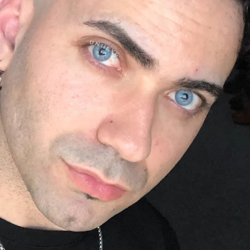 Uniieye Unspoken Mirage Blue Prescription Colored Contact Lenses