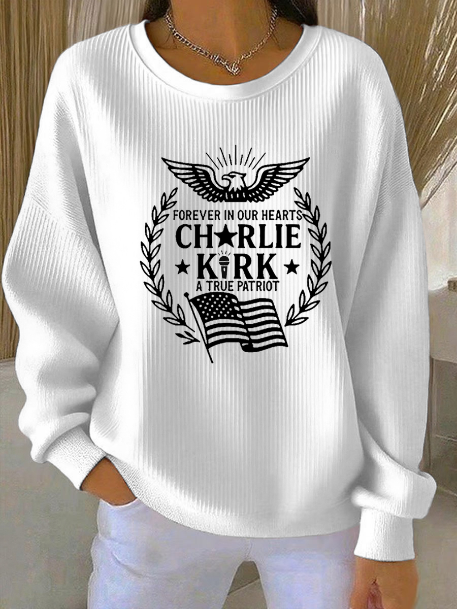 Women's R.I.P C.K Casual Loose Long Sleeve Sweatshirt-America250