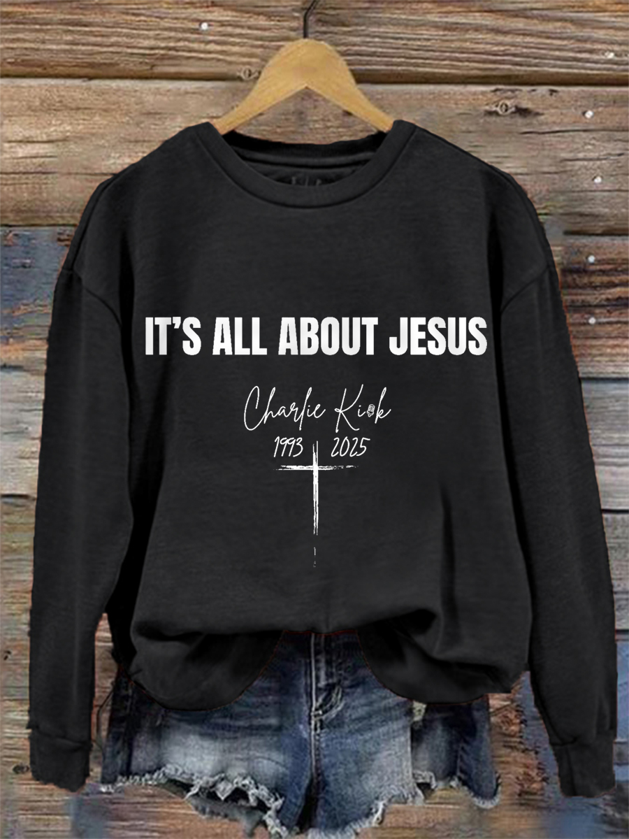 Women's It's All About Jesus R.I.P C.K Sweatshirt-America250
