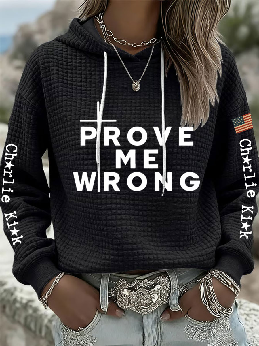 Women's prove me wrong hoodies-America250