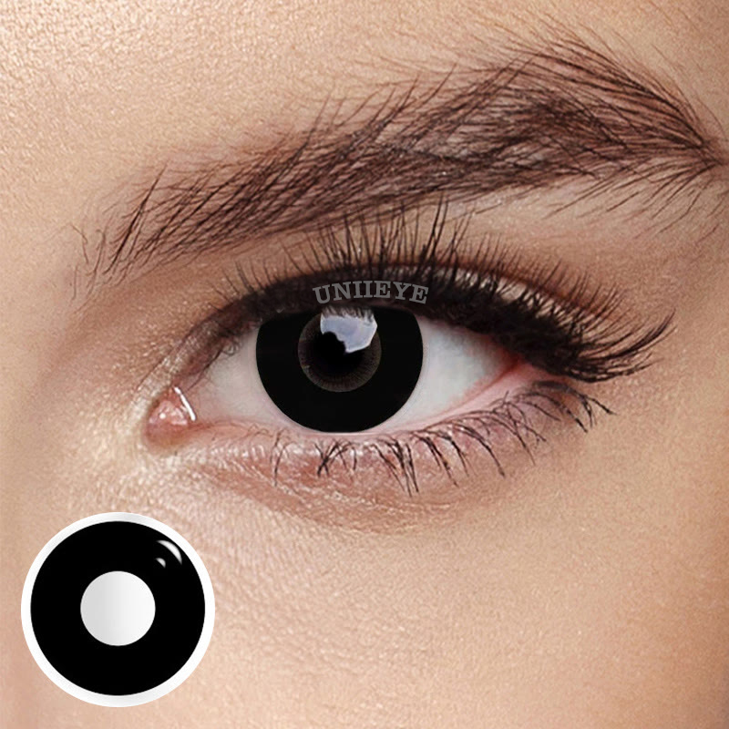 Uniieye Black Block Prescription Cosplay Colored Contact Lenses-UNIIEYE