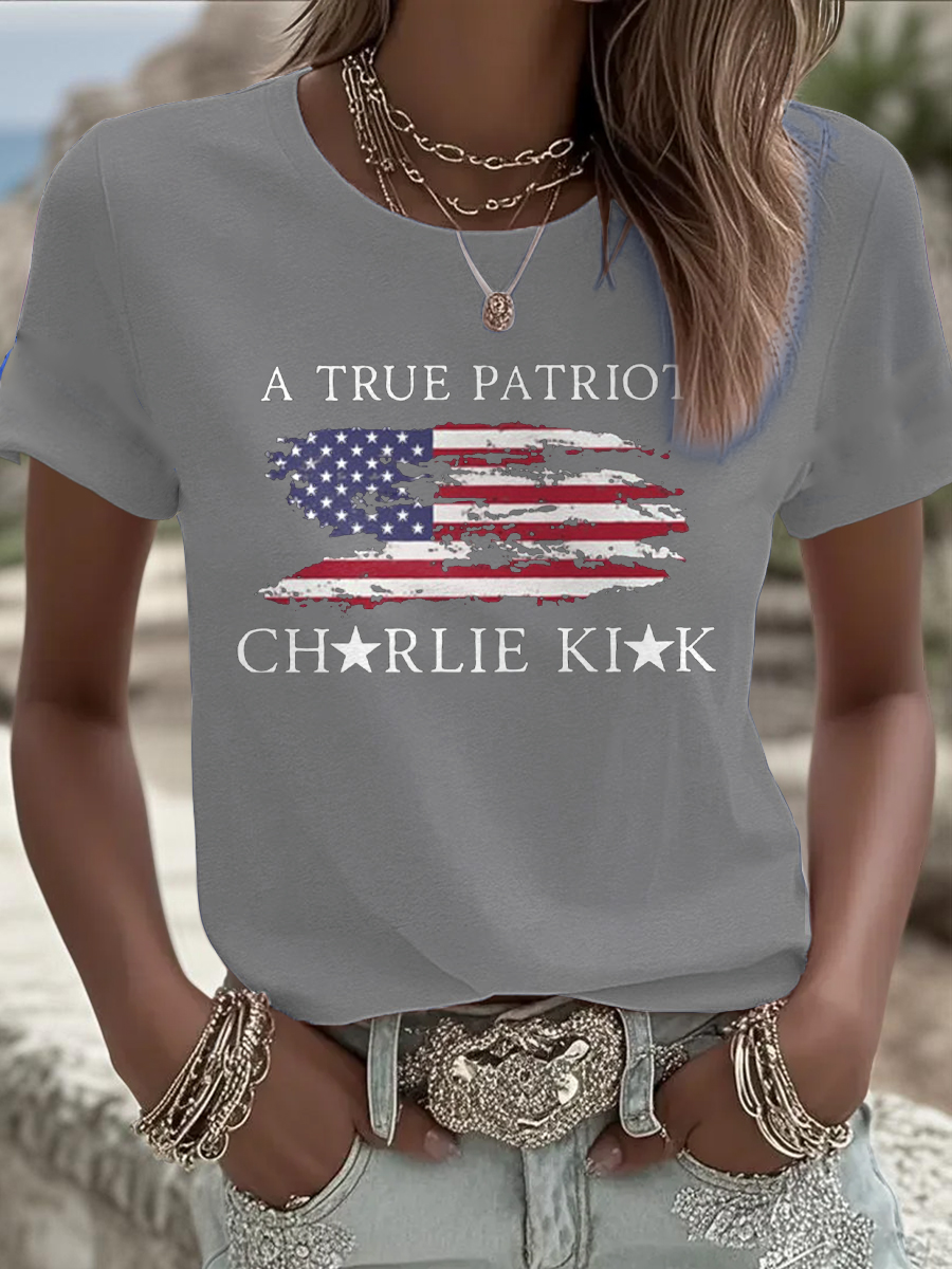 Women's TP Flag Printed T-shirt-America250