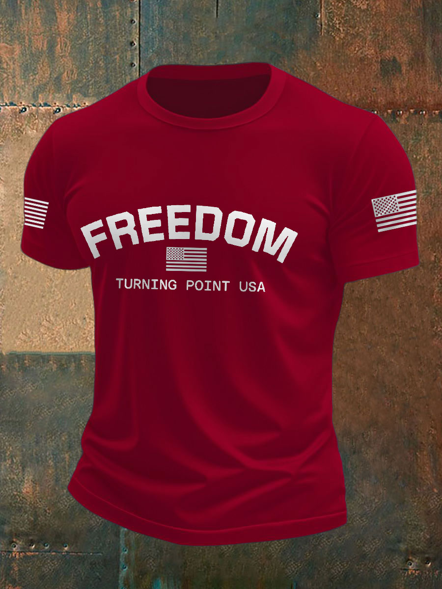 Men's TP USA Flag Printed T-shirt-America250