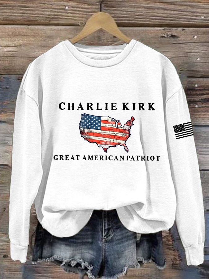 Women's Great American Patriotic Printed Sweatshirt-America250