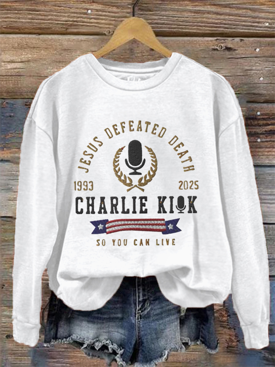 Women's Jesus Defeated Death So You Can Live R.I.P C.K Sweatshirt-America250