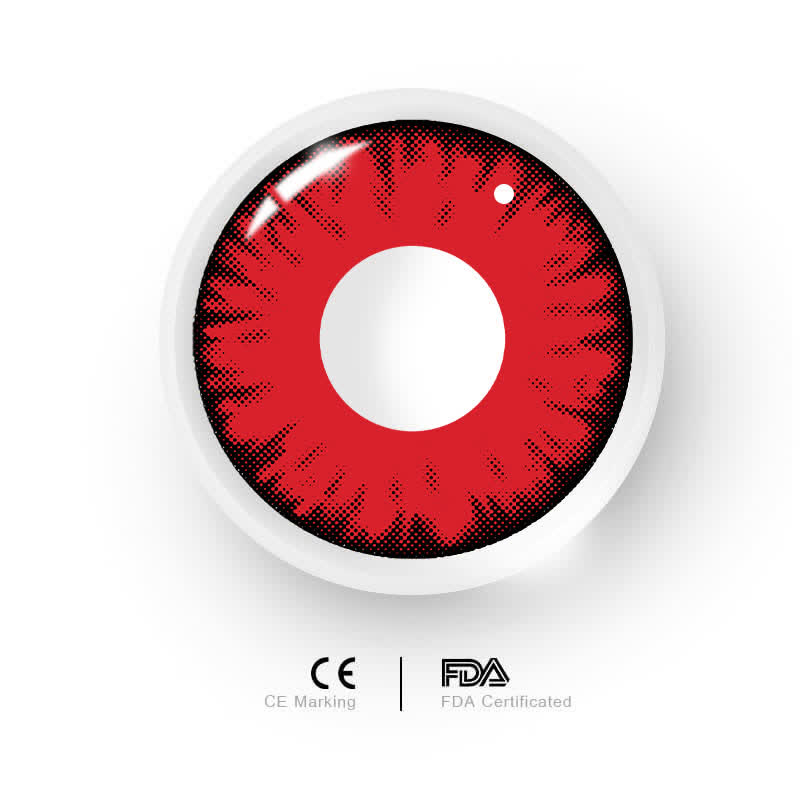 Uniieye Miracle Times Red Prescription Cosplay Colored Contact Lenses-UNIIEYE