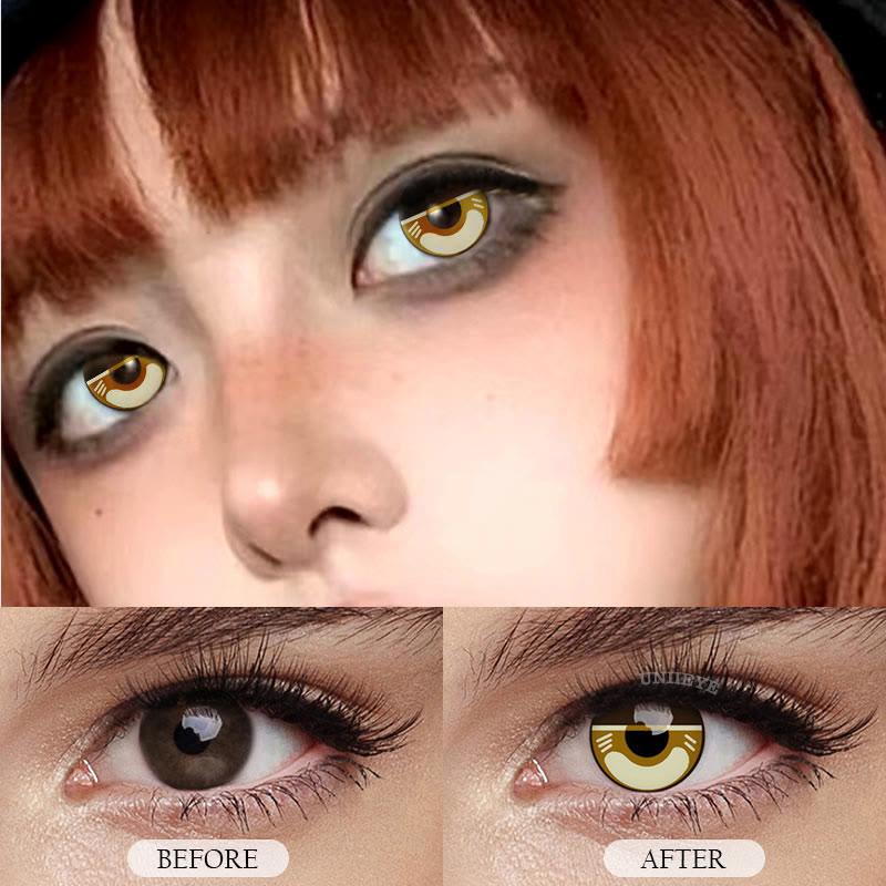 Uniieye Blind Agatsuma Zenitsu Prescription Cosplay Colored Contact Lenses-UNIIEYE