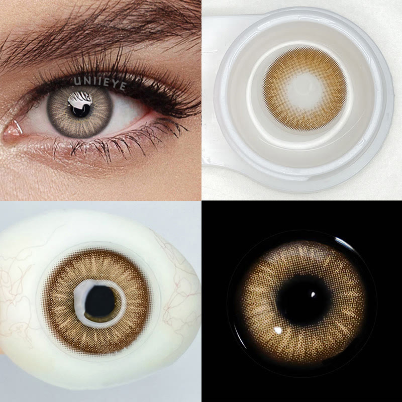 Uniieye Y2K Boho Brown Prescription Men Colored Contact Lenses