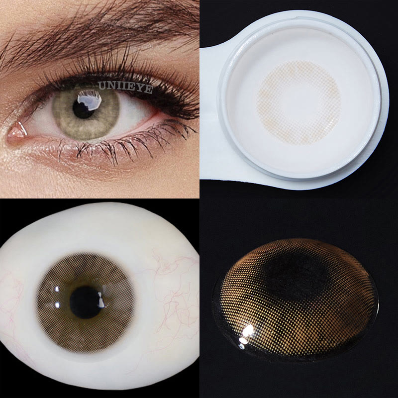 Uniieye Aurora Brown Prescription Colored Contact Lenses-UNIIEYE