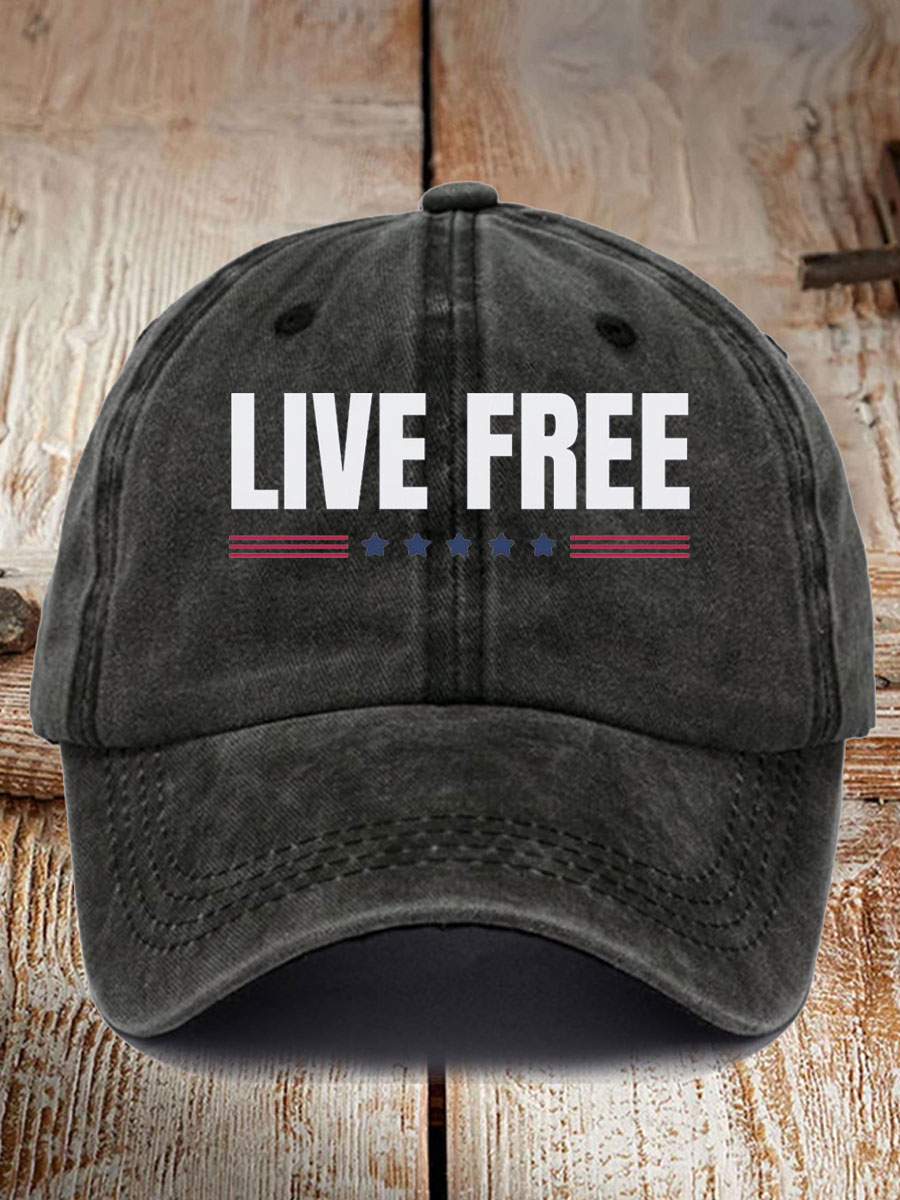Unisex Live Free Print Hat-America250