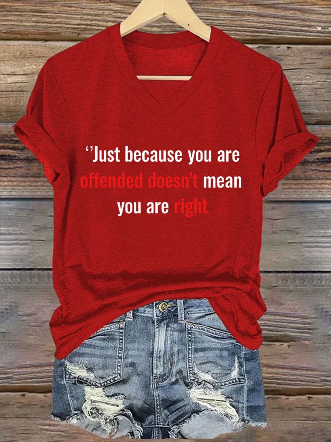 Women's Commemorative Print V Neck T-shirt-America250