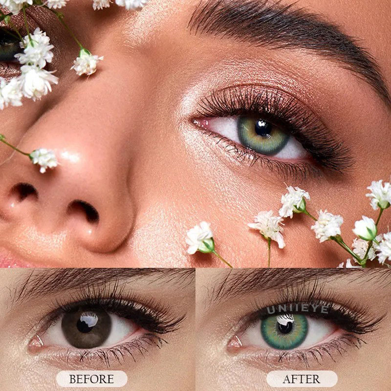 Uniieye Aegean Sea II Green Prescription Colored Contact Lenses