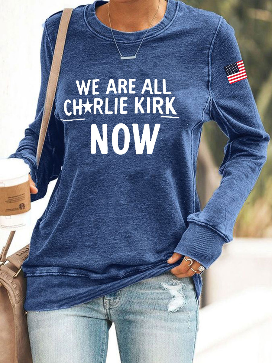 Women's A True Patriot Printed Casual Sweatshirt-America250