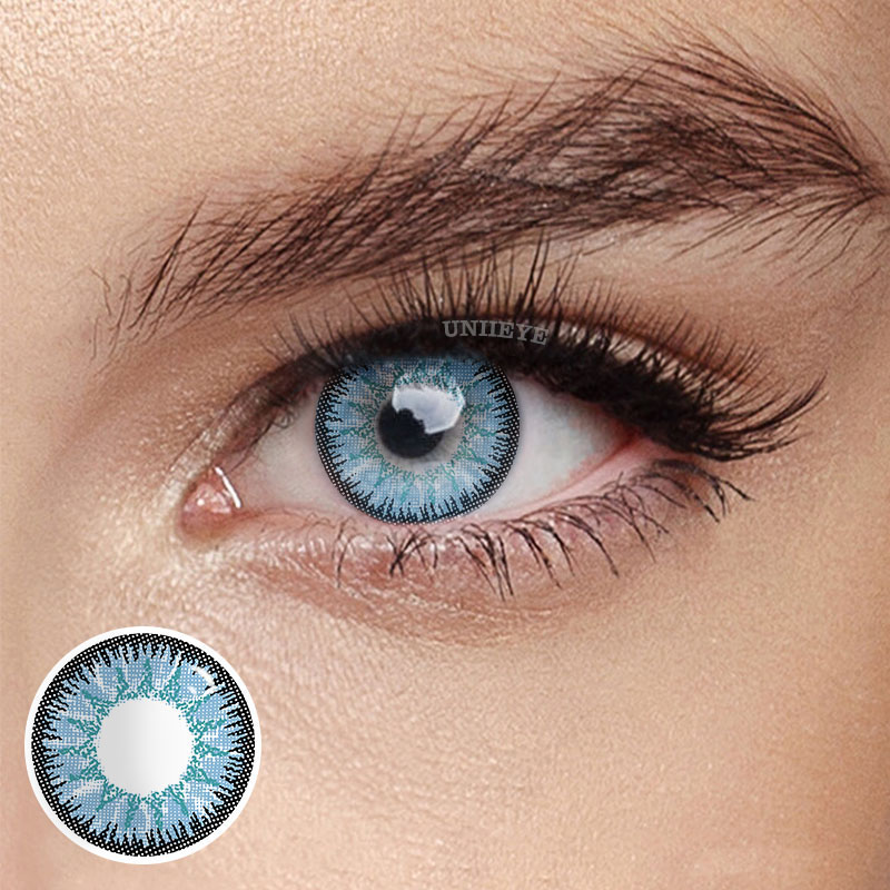 Uniieye Wild Nature Blue Prescription Colored Contact Lenses-UNIIEYE
