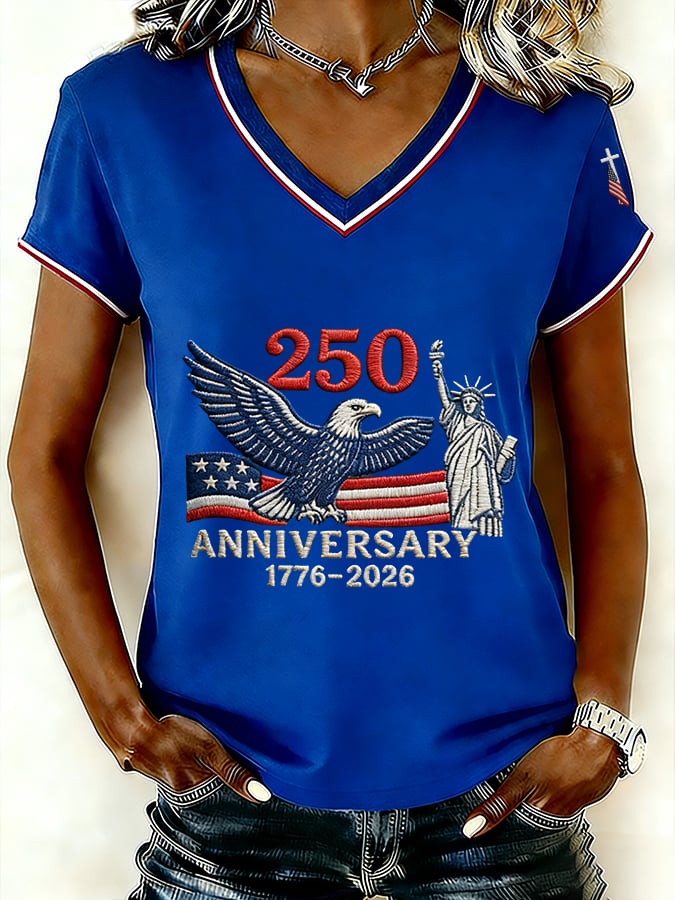 Women's Vintage America 250th Anniversary Faith Print T-Shirt-America250