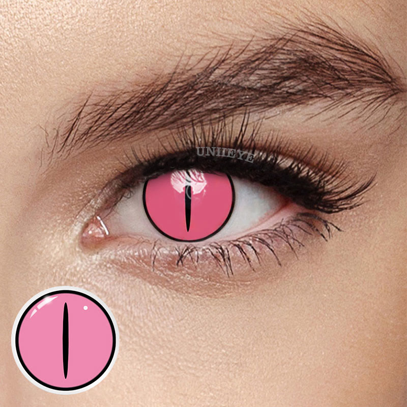 Uniieye Blind Kamado Nezuko Rose Cosplay Colored Contact Lenses-UNIIEYE