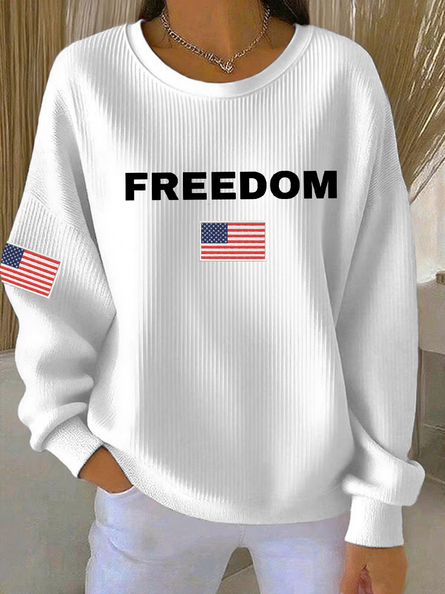 Women's Freedom Is Not Free R.I.P C.K  Long Sleeve Sweater-America250
