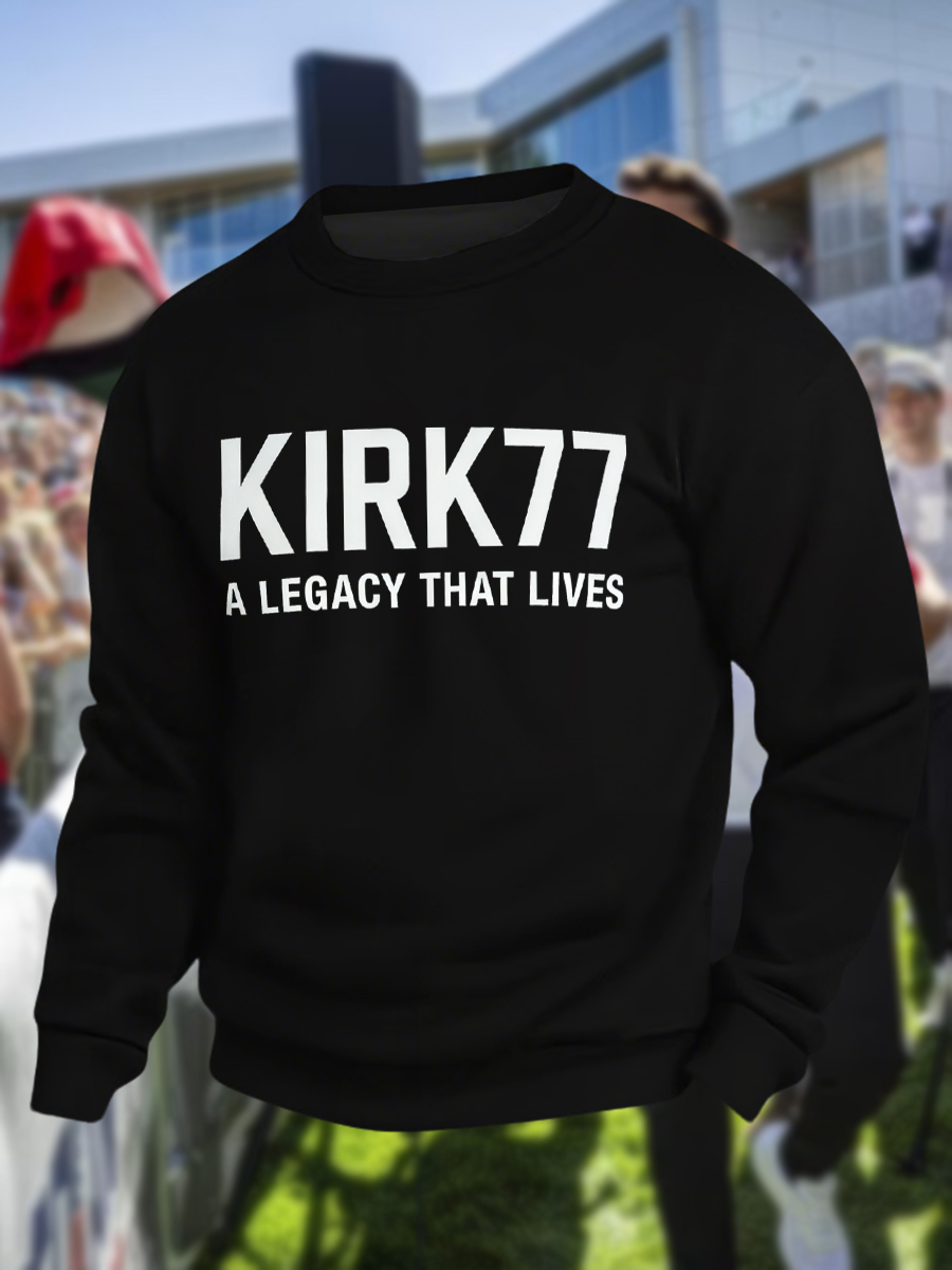 Men's Kirk77 A Legacy That Lives Crew Neck Sweatshirt-America250