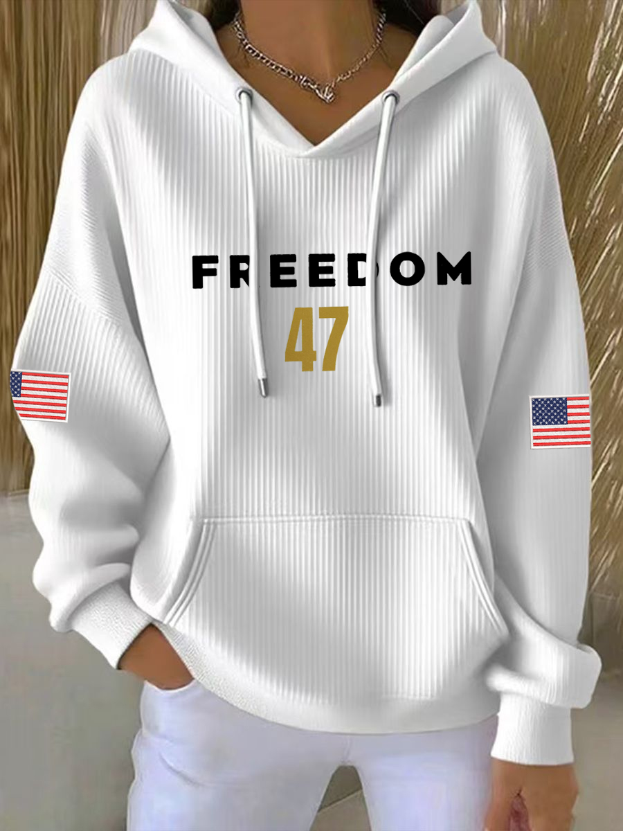 Women's Freedom 47 Flag Hoodie-America250