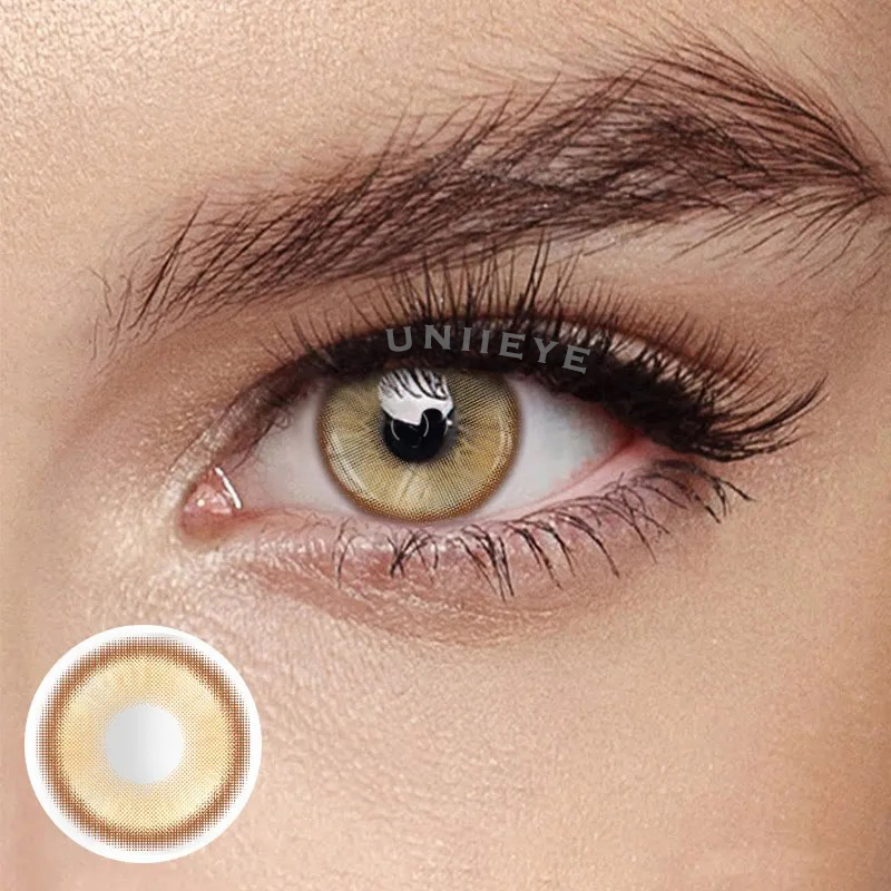 Uniieye Magic Coral Gold Brown Prescription Colored Contact Lenses