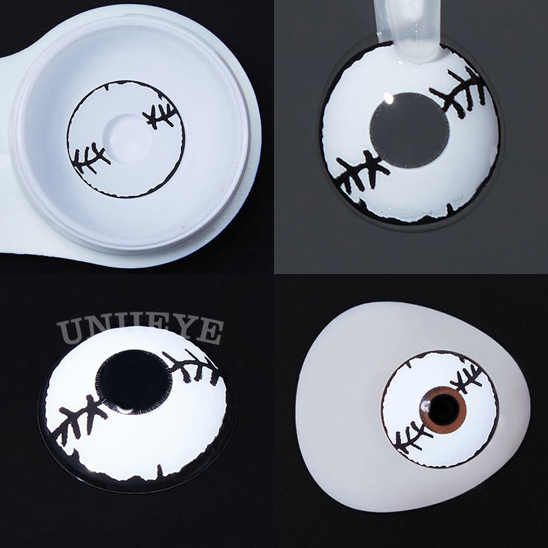 Uniieye Stitched Mummy Prescription Cosplay Colored Contact Lenses-UNIIEYE