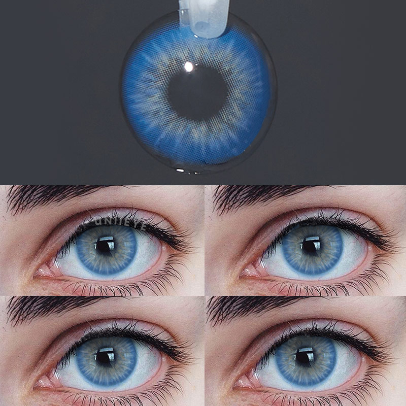 Uniieye Sin Blue Prescription Men Colored Contact Lenses