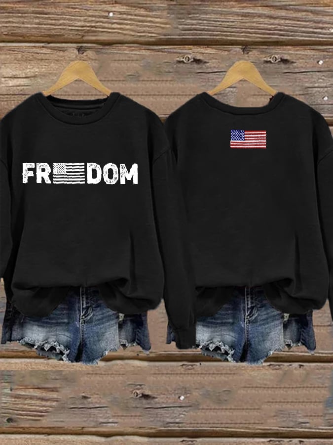 Women's Hot Casual Printed Sweatshirt-America250