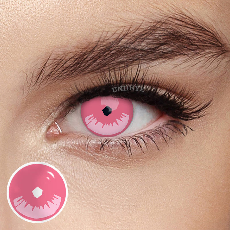 Uniieye Blind Kamado Nezuko Prescription Cosplay Colored Contact Lenses-UNIIEYE