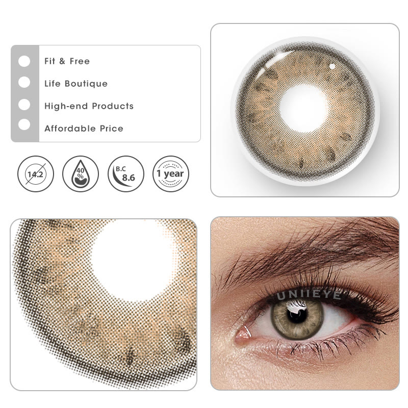 Uniieye Wildcat Iris Brown Colored Contact Lenses
