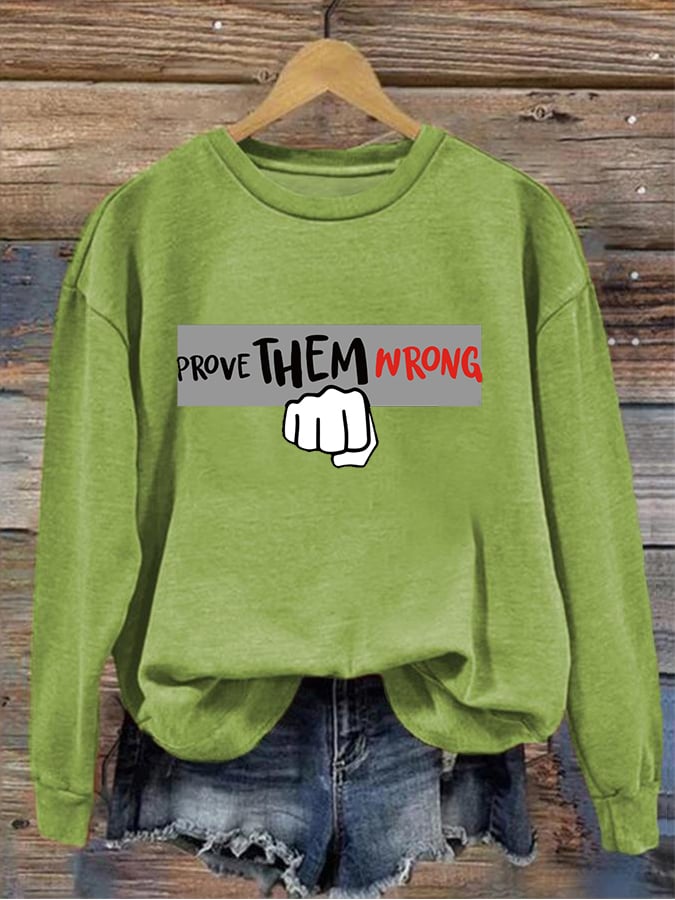 Women'S Casual Letter Print Long-Sleeved Sweatshirt-America250