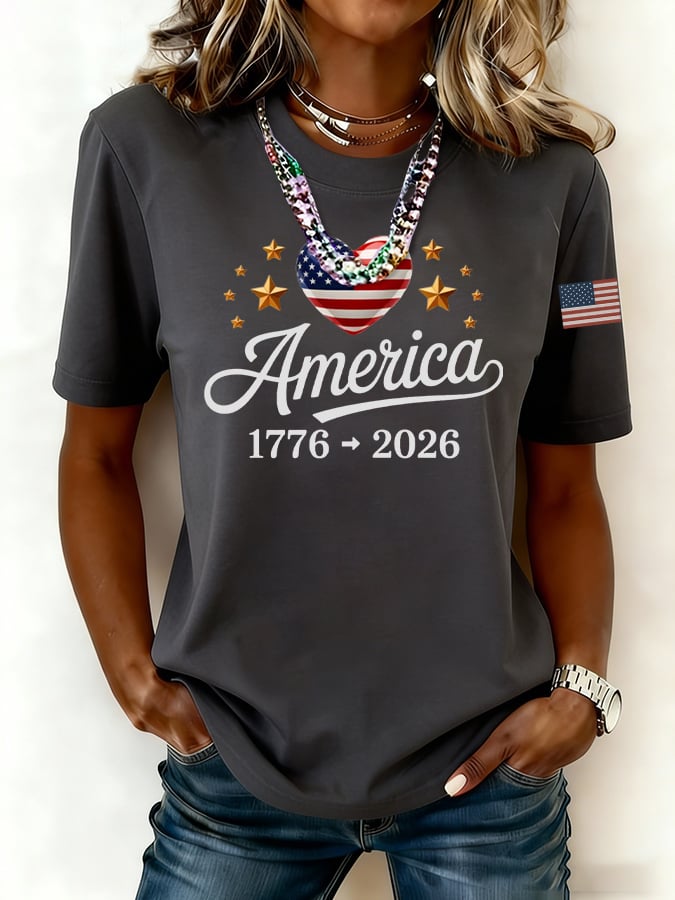 Women's casual American 250th Anniversary T-shirt-America250