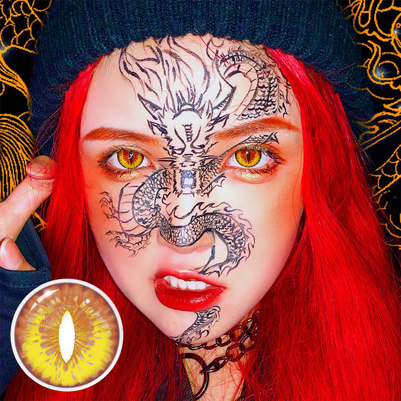 Uniieye Blind Dragon Maid Prescription Cosplay Colored Contact Lenses-UNIIEYE