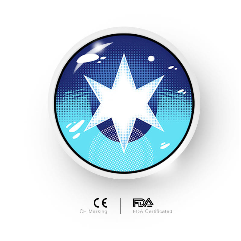 Uniieye Blind Aqua Hoshino Blue Cosplay Colored Contact Lenses-UNIIEYE
