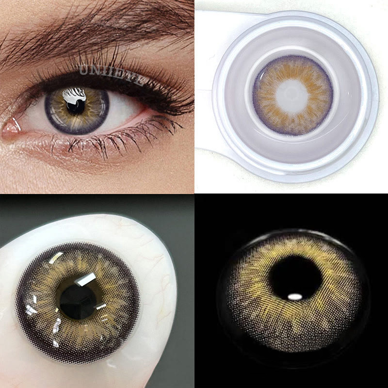 Uniieye Sicilian Brown Prescription Colored Contact Lenses-UNIIEYE